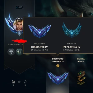 Conta Diamante Iv Solo Duo E Platina Iv Flex Main Rengar