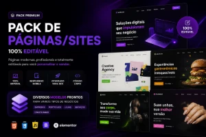 Pack 100% Editavel de Páginas/sites Prontos - Sites, Lojas e Sistemas Prontos Sites e Scripts