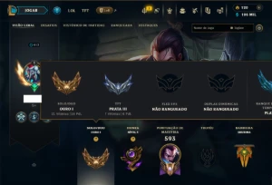 Ouro 1 com TODOS os Champs e 247 Skins +3 Prestigios