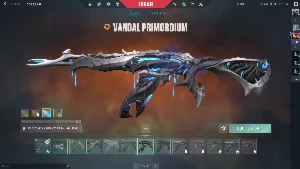 Conta valorant com muitas skins junto de uma conta do lol