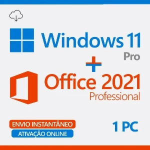⭐ Windows 11 pro +Office 2021 Pro Vitalício - ATIVÇÃO OLINE