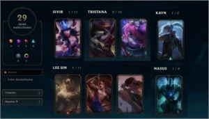 Conta Level 37 - Ouro IV (Season 7) + 25 skins - League of Legends LOL