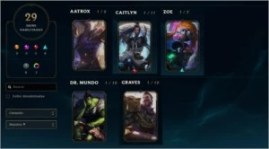 Conta Level 37 - Ouro IV (Season 7) + 25 skins - League of Legends LOL