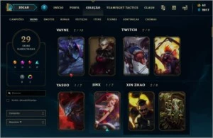 Conta Level 37 - Ouro IV (Season 7) + 25 skins - League of Legends LOL