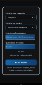 Bot seguidores com miniapp no telegram - Outros
