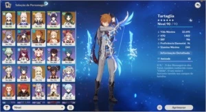 Conta Genshin AR 57  9 Personagens 5* 5 Armas 5* Banner 100% - Genshin Impact