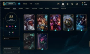 Conta League Of Legends 88 Skins Sou Confiavel Faço Desconto LOL