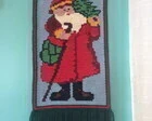 Panô Papai Noel - 74 x 39 cm - Pe-05 - Artesanato e Personalizados
