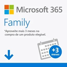 Microsoft 365 Family 1 licença para até 6 usuários 15 meses