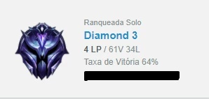CONTA D3 64% WR BOM MMR NO PRECINHO - League of Legends LOL