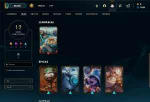 Conta prata 2 com 40 Champs e 12 Skins ( MAIN SUP ) - League of Legends LOL