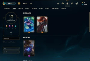 Conta prata 2 com 40 Champs e 12 Skins ( MAIN SUP ) - League of Legends LOL