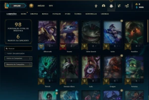 Conta prata 2 com 40 Champs e 12 Skins ( MAIN SUP ) - League of Legends LOL