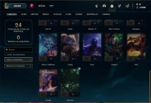 Conta bronze 3 com 27 Champs e 2 Skins + 2 Fragmentos - League of Legends LOL