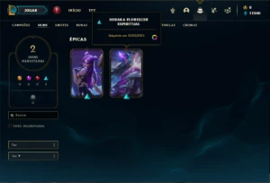 Conta bronze 3 com 27 Champs e 2 Skins + 2 Fragmentos - League of Legends LOL