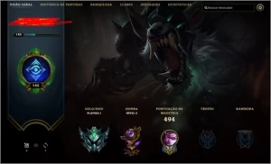 Conta Plat 1 - League of Legends LOL