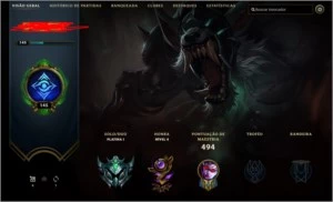 Conta Plat 1 - League of Legends LOL