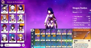✨Genshin Impact conta Raiden+ arma +keqing C1+QIQI AR10✨