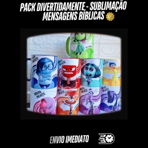 Pack Divertidamente - sublimação mensagens bíblicas - Outros