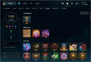 CONTA LOL NVL 253,ALL CHAMPS,108 SKINS - League of Legends