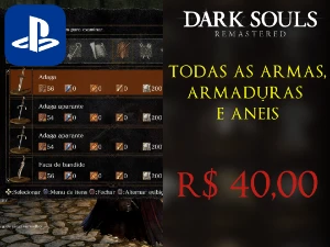 Todas as Armas, Armaduras e Anéis - Dark Souls 1 PS4 - Outros