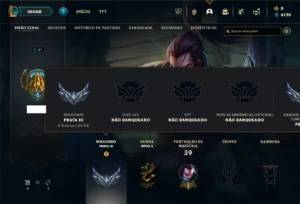 Prata 3 com 30 Champs e 1 Skin + 7 Fragmentos - League of Legends LOL