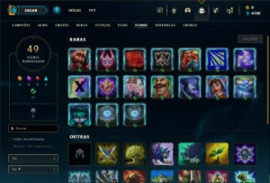Prata 3 com 30 Champs e 1 Skin + 7 Fragmentos - League of Legends LOL
