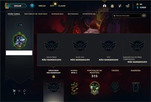 Conta Unranked com 75 Champs e 58 Skins - League of Legends LOL