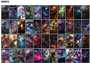 Conta Unranked com 75 Champs e 58 Skins - League of Legends LOL
