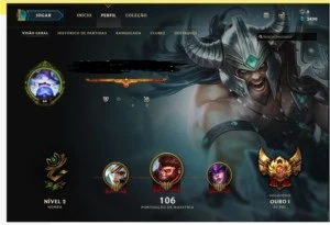 Conta GOLD1 - League of Legends LOL