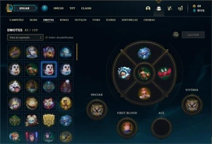 Conta Unranked com 145 Champs e 80 Skins + 4 Vitoriosas - League of Legends LOL