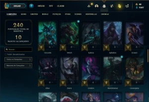 Conta ouro 1 com 70 Champs e 42 Skins - League of Legends LOL