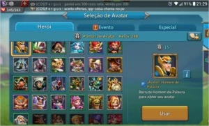 Lords mobile conta 25(CT), 59(jogador), 96m poder, pré t4