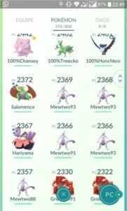Conta nv40 com Lendários e Lendários Shiny. - Pokémon