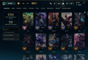Unranked com 140 Champs e 33 Skins ( ADC / MID ) - League of Legends LOL