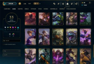 Unranked com 140 Champs e 33 Skins ( ADC / MID ) - League of Legends LOL