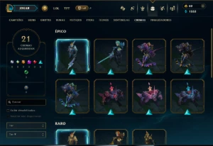 Unranked com 140 Champs e 33 Skins ( ADC / MID ) - League of Legends LOL