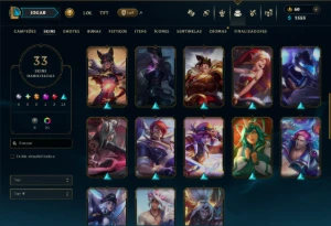Unranked com 140 Champs e 33 Skins ( ADC / MID ) - League of Legends LOL