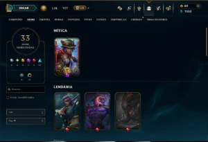 Unranked com 140 Champs e 33 Skins ( ADC / MID ) - League of Legends LOL