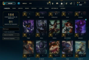 Platina 4 com 65 Champs e 18 Skins - League of Legends LOL