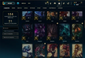 Platina 4 com 65 Champs e 18 Skins - League of Legends LOL