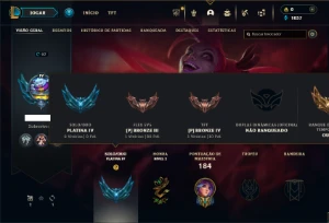 Platina 4 com 65 Champs e 18 Skins - League of Legends LOL