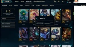 CONTA DE LOL - PLAT 3 - 11 SKINS - 45 CAMPEOES - League of Legends