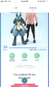 CONTA NÍVEL 34 QUASE 35 TOP - Pokémon