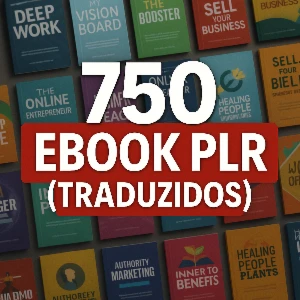 Pack com 750 Ebooks PLR Traduzidos