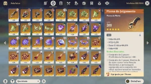 [AR60] Conta ENDGAME-Banner garantido com 25 T5/12 armas T5! - Genshin Impact