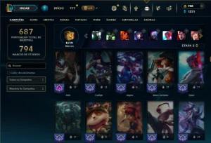 Unranked com TODOS os champs e 348 Skins - League of Legends LOL