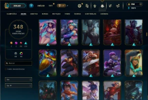 Unranked com TODOS os champs e 348 Skins - League of Legends LOL