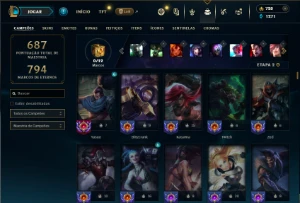 Unranked com TODOS os champs e 348 Skins - League of Legends LOL