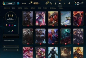 Unranked com TODOS os champs e 348 Skins - League of Legends LOL